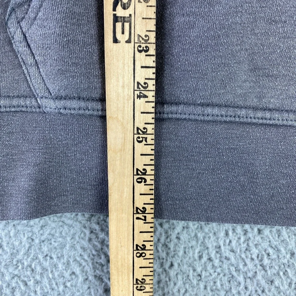 The North Face‎ Hoodie Men's Medium Gray Red Logo Kangaroo Pocket Outdoor Hiking